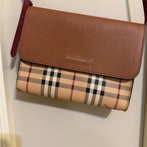 Burberry Tan and Brown Crossbody Bag
